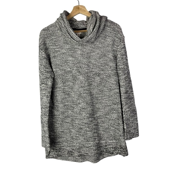 Merona Heather Gray Cowl Neck Knit Pullover Sweater M - Picture 1 of 4